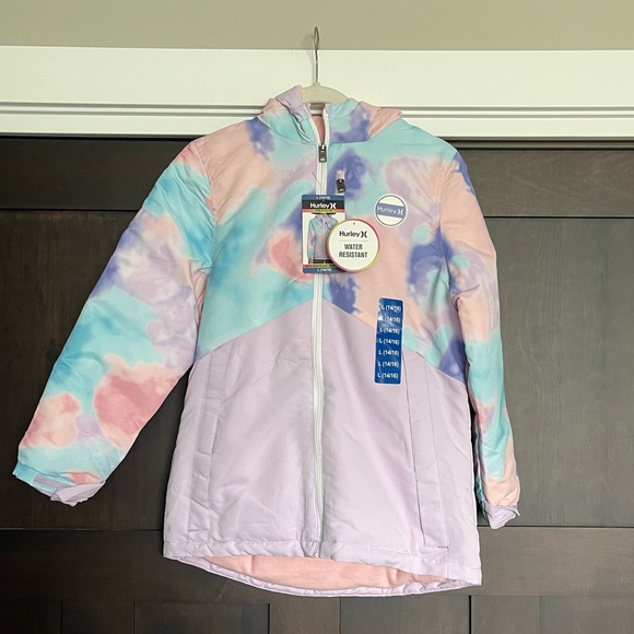 Hurley Girls Fleece Lined Snowboard Winter Jacket Size 14/16 - Picture 3 of 8